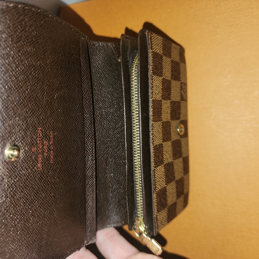 Louis Vuitton Damier Ebene Porte Monnaie Billets Tresor Bifold wallet & coin EUC - Picture 5 of 12